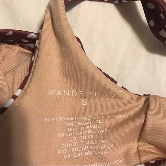 WANDERLUST SWIM- Kate Top in Mocha Polka Dot - Picture 4 of 4